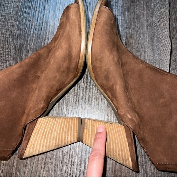 Paul Green Women's Brown Soft Leather Peep Toe 3in High Heel Sandals Size 7. - Picture 6 of 6